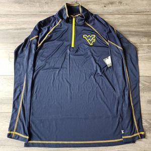 Navy Blue Champion Dri-Fit West Virginia Mountaineers Long Sleeve t-shirt Mens S